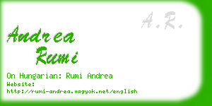andrea rumi business card